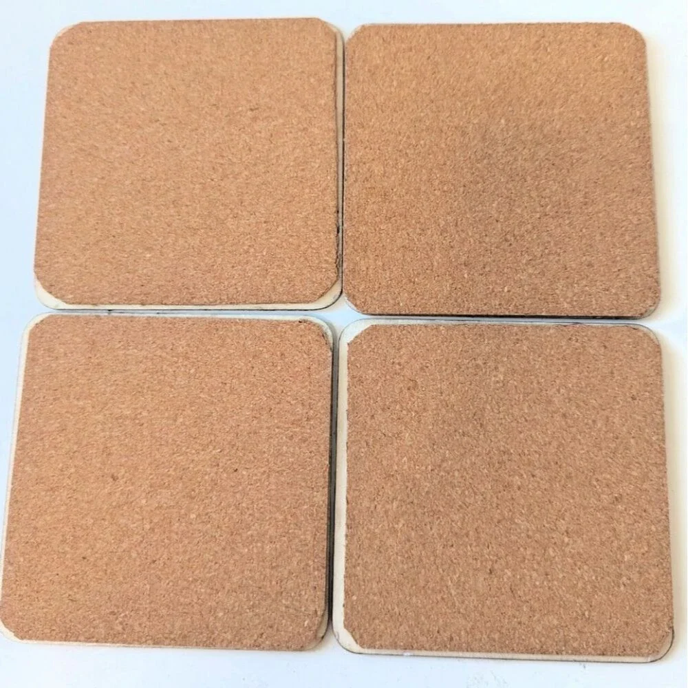 Set Of 4 Handmade Coasters Beachy Cottage Coastal Entertaining Hostess Preppy
